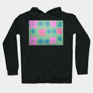 Flowers and Turtles Tropical Pattern Fun Hoodie